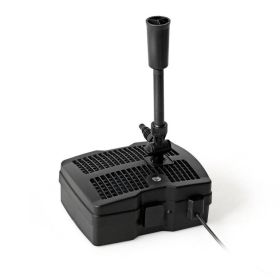 All-in-One 660 GPH Pond Filter Pump with Sterilizer and Fountain Jet (Color: Black)